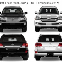 Комплект рестайлинга в наличии Land Cruiser 200 в 2016 год